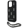 Etui KARL LAGERFELD Saffiano Crystals do Apple iPhone 16 Pro Max Czarny + Pasek Dominujący kolor Czarny