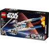 Pudełko zestawu LEGO przedstawia model myśliwca U-Wing z serii Star Wars na tle kosmosu i planety. Na opakowaniu widnieje logo LEGO, napis "Star Wars", oznaczenie wiekowe "8+", numer zestawu "75399", liczba elementów "594 pcs" oraz ilustracje czterech min