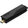 Karta sieciowa MSI BE6500 USB-A, Zewnętrzna, 2.4 / 5 / 6 GHz Typ karty Zewnętrzna