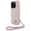 Etui KARL LAGERFELD Quilted Initial Logo & Chain Strap do Apple iPhone 16 Pro Max Różowy
