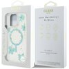 Etui GUESS Resin Flowers Glitter MagSafe do Apple iPhone 16 Pro Max Turkusowy Gwarancja 24 miesiące