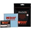 Na zdjęciu widoczny jest czarny opakowanie z napisem "Minus Pad Pro ULTRA HIGH PERFORMANCE THERMAL PAD" oraz niebieski termopad z logo "thermal grizzly" i adresem strony internetowej www.thermal-grizzly.com. Obok znajduje się certyfikat pochodzenia z kode