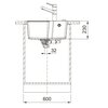 Zlewozmywak jednokomorowy FRANKE Urban UBG 610-50 GSC 114.0687.261 Czarny matowy 50x56 Głębokość [cm] 50