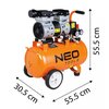 Kompresor bezolejowy NEO TOOLS 12K021-1 Typ Bezolejowy