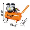Kompresor bezolejowy NEO TOOLS 12K022-1 Typ Bezolejowy
