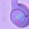 Słuchawki nauszne POWERLOCUS Bobo Kids Różowo-fioletowy Transmisja bezprzewodowa Bluetooth