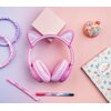 Słuchawki nauszne POWERLOCUS Bobo Cat Ears Różowy Transmisja bezprzewodowa Bluetooth