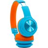 Słuchawki nauszne POWERLOCUS Pled Niebiesko-pomarańczowy Transmisja bezprzewodowa Bluetooth