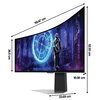 Monitor SAMSUNG Odyssey G9 LS49DG950SUXDU 49" OLED 5120x1440px 240Hz 0.03 ms [GTG] Curved Powłoka matrycy Matowa