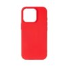 Czerwone etui silikonowe z wycięciem na aparat, przeznaczone do telefonu Apple iPhone 16 Pro. Produkt ma gładką powierzchnię i zaokrąglone rogi.