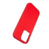 Czerwone etui silikonowe z wycięciem na aparat, przeznaczone do telefonu Apple iPhone 16 Pro. Na boku etui znajdują się przyciski.
