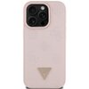 Etui GUESS Grained Hot Stamp Peony Triangle Logo MagSafe do Apple iPhone 16 Pro Max Różowy Model telefonu iPhone 16 Pro Max