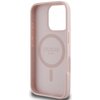 Etui GUESS Grained Hot Stamp Peony Triangle Logo MagSafe do Apple iPhone 16 Pro Max Różowy Gwarancja 24 miesiące