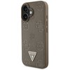 Etui GUESS Grained Hot Stamp Peony Triangle Logo MagSafe do Apple iPhone 16 Brązowy Seria telefonu iPhone