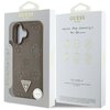 Etui GUESS Grained Hot Stamp Peony Triangle Logo MagSafe do Apple iPhone 16 Brązowy Marka telefonu Apple