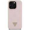 Etui GUESS Grained Hot Stamp Peony Triangle Logo MagSafe do Apple iPhone 16 Pro Różowy Model telefonu iPhone 16 Pro