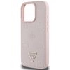 Etui GUESS Grained Hot Stamp Peony Triangle Logo MagSafe do Apple iPhone 16 Pro Różowy Typ Etui nakładka