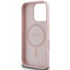 Etui GUESS Grained Hot Stamp Peony Triangle Logo MagSafe do Apple iPhone 16 Pro Różowy Gwarancja 24 miesiące