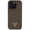 Etui GUESS Grained Hot Stamp Peony Triangle Logo MagSafe do Apple iPhone 16 Pro Brązowy Model telefonu iPhone 16 Pro