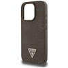 Etui GUESS Grained Hot Stamp Peony Triangle Logo MagSafe do Apple iPhone 16 Pro Brązowy Typ Etui nakładka