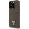 Etui GUESS Grained Hot Stamp Peony Triangle Logo MagSafe do Apple iPhone 16 Pro Brązowy Seria telefonu iPhone