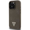 Etui GUESS Grained Hot Stamp Peony Triangle Logo MagSafe do Apple iPhone 16 Pro Max Brązowy Seria telefonu iPhone