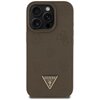 Etui GUESS Grained Hot Stamp Peony Triangle Logo MagSafe do Apple iPhone 16 Pro Max Brązowy Model telefonu iPhone 16 Pro Max