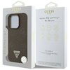 Etui GUESS Grained Hot Stamp Peony Triangle Logo MagSafe do Apple iPhone 16 Pro Max Brązowy Marka telefonu Apple
