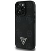Etui GUESS Grained Hot Stamp Peony Triangle Logo MagSafe do Apple iPhone 16 Pro Max Czarny Seria telefonu iPhone