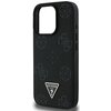 Etui GUESS Grained Hot Stamp Peony Triangle Logo MagSafe do Apple iPhone 16 Pro Max Czarny Typ Etui nakładka