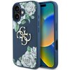 Etui GUESS Grained Roses Big 4G Logo do Apple iPhone 16 Niebieski