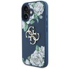 Etui GUESS Grained Roses Big 4G Logo do Apple iPhone 16 Niebieski Seria telefonu iPhone