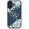 Etui GUESS Grained Roses Big 4G Logo do Apple iPhone 16 Niebieski Model telefonu iPhone 16