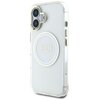 Etui GUESS IML Metal Colored Circle Classic Logo MagSafe do Apple iPhone 16 Biały Seria telefonu iPhone