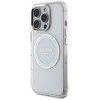 Etui GUESS IML Metal Colored Circle Classic Logo MagSafe do Apple iPhone 16 Pro Biały Seria telefonu iPhone