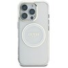Etui GUESS IML Metal Colored Circle Classic Logo MagSafe do Apple iPhone 16 Pro Biały Model telefonu iPhone 16 Pro