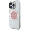 Etui GUESS IML Metal Colored Circle Classic Logo MagSafe do Apple iPhone 16 Pro Różowy Seria telefonu iPhone