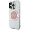 Etui GUESS IML Metal Colored Circle Classic Logo MagSafe do Apple iPhone 16 Pro Max Różowy Seria telefonu iPhone