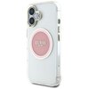 Etui GUESS IML Metal Colored Circle Classic Logo MagSafe do Apple iPhone 16 Różowy Seria telefonu iPhone