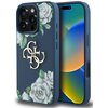Etui GUESS Grained Roses Big 4G Logo do Apple iPhone 16 Pro Niebieski