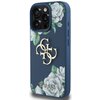 Etui GUESS Grained Roses Big 4G Logo do Apple iPhone 16 Pro Niebieski Seria telefonu iPhone