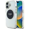 Etui GUESS IML Metal Colored Circle Classic Logo MagSafe do Apple iPhone 16 Czarny