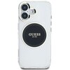 Etui GUESS IML Metal Colored Circle Classic Logo MagSafe do Apple iPhone 16 Czarny Model telefonu iPhone 16