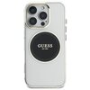 Etui GUESS IML Metal Colored Circle Classic Logo MagSafe do Apple iPhone 16 Pro Max Przezroczysto-czarny Model telefonu iPhone 16 Pro Max