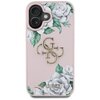 Etui GUESS Grained Roses Big 4G Logo do Apple iPhone 16 Różowy Model telefonu iPhone 16