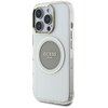 Etui GUESS IML Metal Colored Circle Classic Logo MagSafe do Apple iPhone 16 Pro Szary Seria telefonu iPhone