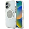 Etui GUESS IML Metal Colored Circle Classic Logo MagSafe do Apple iPhone 16 Szary