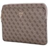 Etui na laptopa GUESS Sleeve 4G Zipper Pocket Triangle Logo 14 cali Brązowy Funkcje dodatkowe Kieszeń na dokumenty