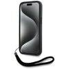 Etui KARL LAGERFELD Saffiano Athleisure Stripes Cord do Apple iPhone 15 Pro Czarno-różowy Kompatybilność Apple iPhone 15 Pro