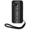Etui KARL LAGERFELD Saffiano Athleisure Stripes Cord do Apple iPhone 15 Czarno-różowy Seria telefonu iPhone